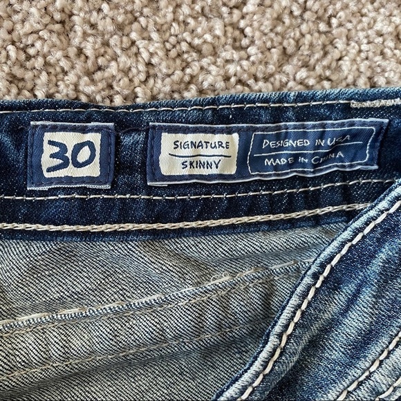 MISS Me Signature Skinny Jeans Womens Sz 30 Embellished Bling - Picture 7 of 11